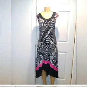 Jeweled Neckline Hi-low Avenue Dress, EUC